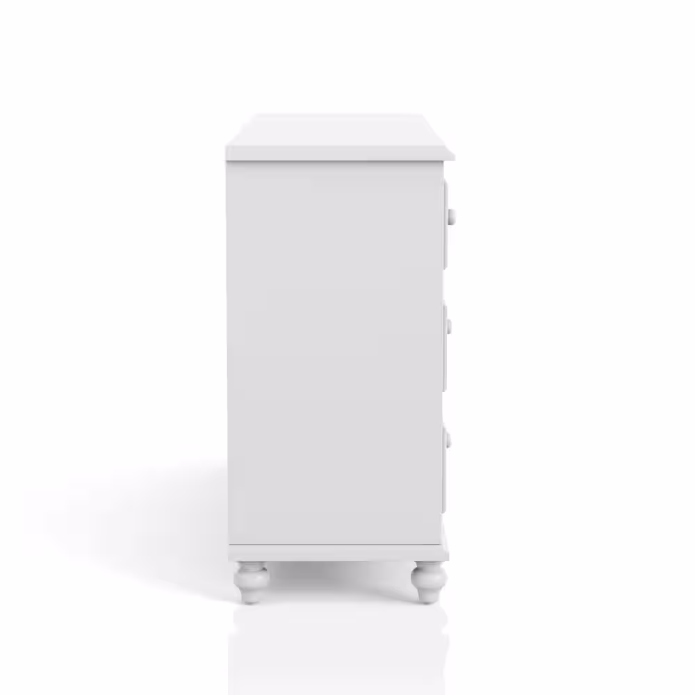 Furniture of America Edison 7-Drawer White Dresser (34 in. H x 53 in. W x 17 in. D)