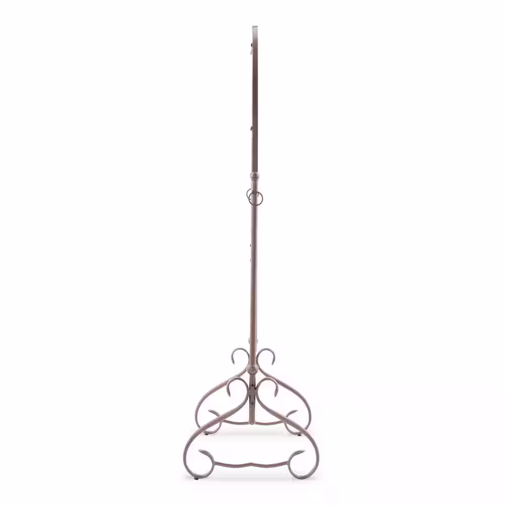 Linon Home Decor Clarisse 27.9 in. W x 63 in. H Modern Cheval Oval Framed Sleek Metal Dark Bronze Mirror