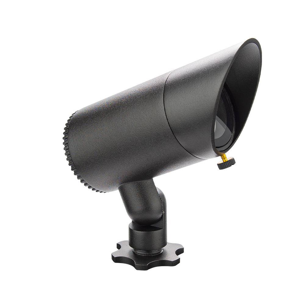 None 245 Interbeam Lumens Black Low-Voltage 12-Volt Intergraded LED Spotlight with IP66 Rating and 3000K Color Temp
