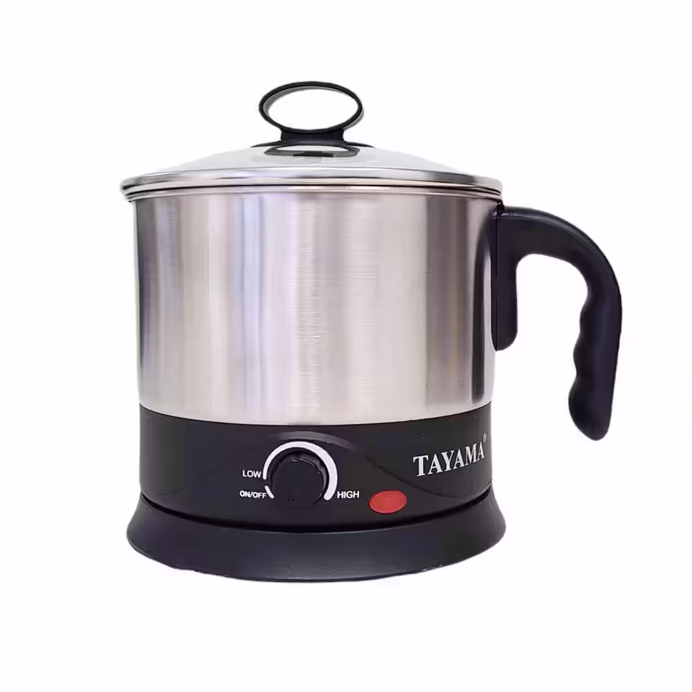 Tayama 1 qt. Stainless Steel Electric Multi-Cooker with Detachable Base