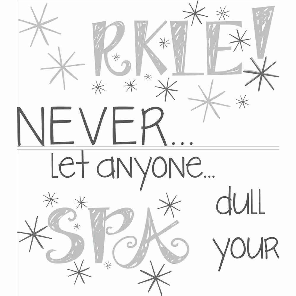 WallPops Grey Dull Your Sparkle Quote Wall Applique