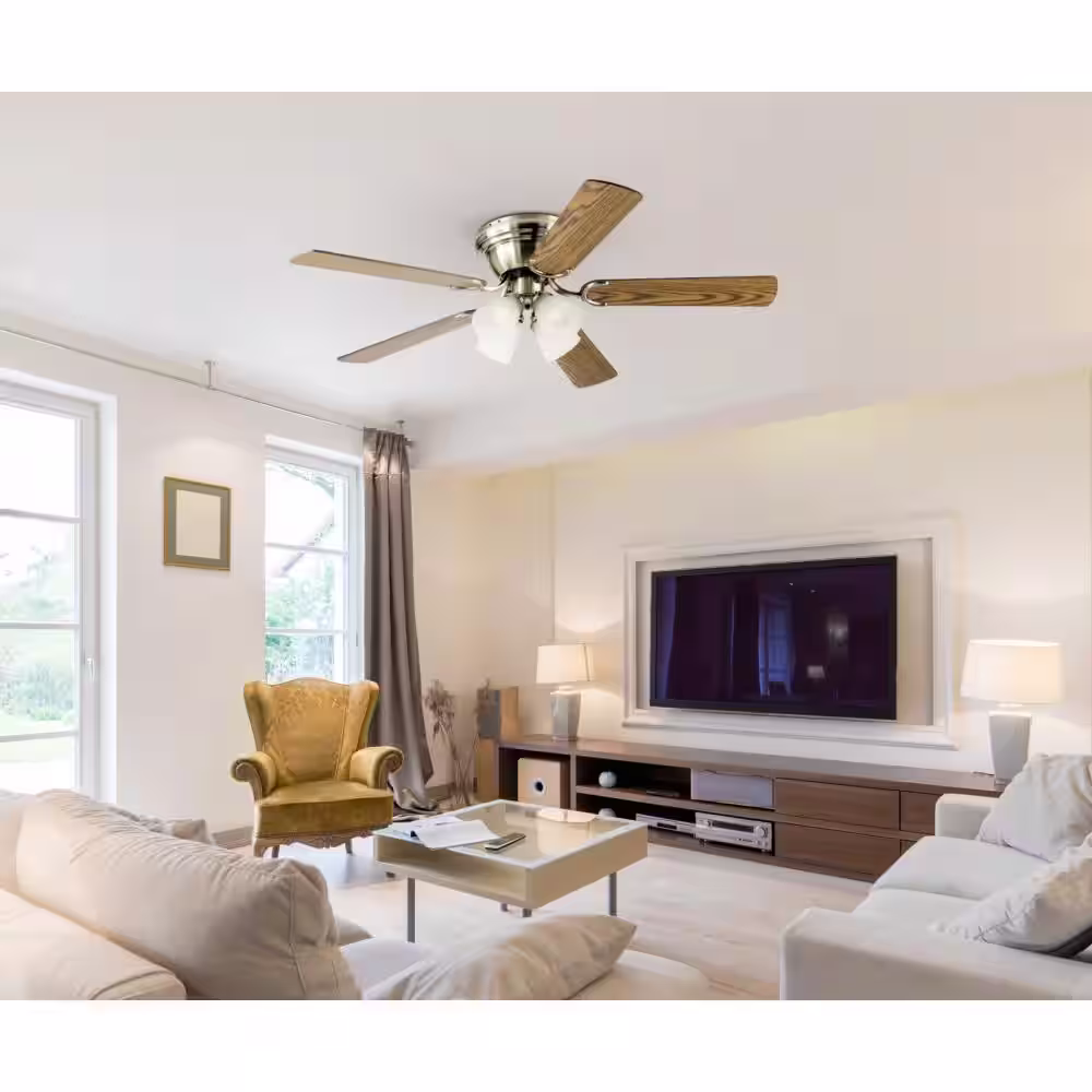 Westinghouse Contempra IV 52 in. LED Antique Brass Ceiling Fan with Light Kit