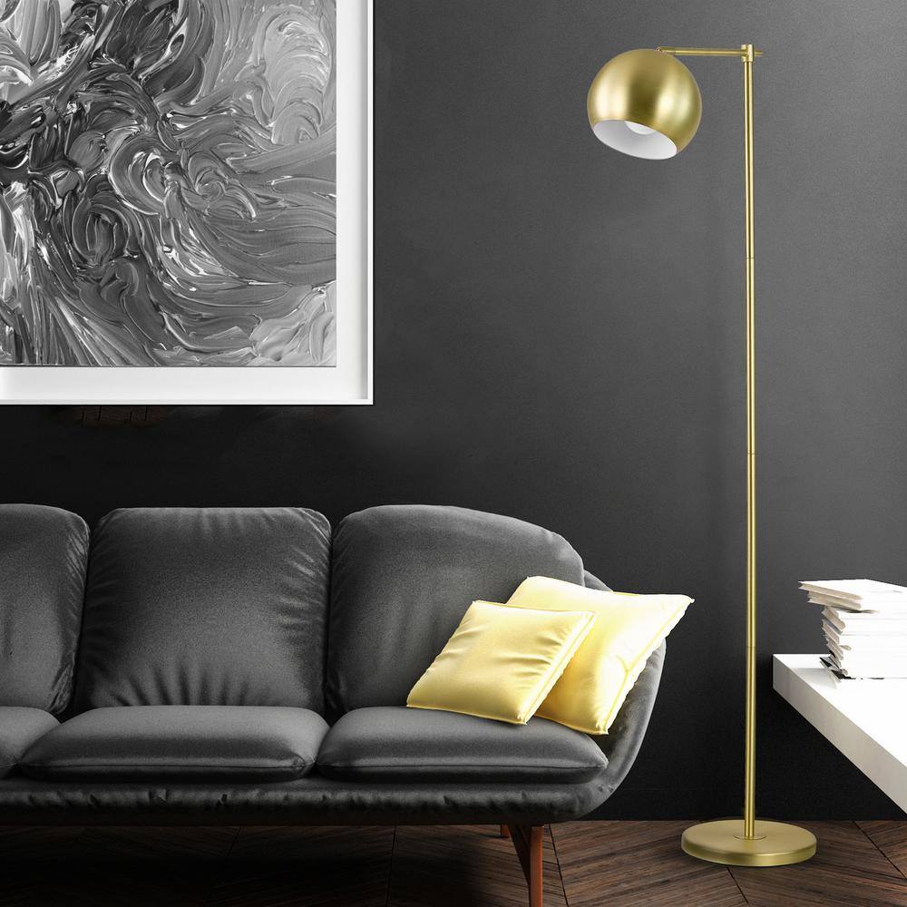 Globe Electric Molly 60 in. Gold Floor Lamp