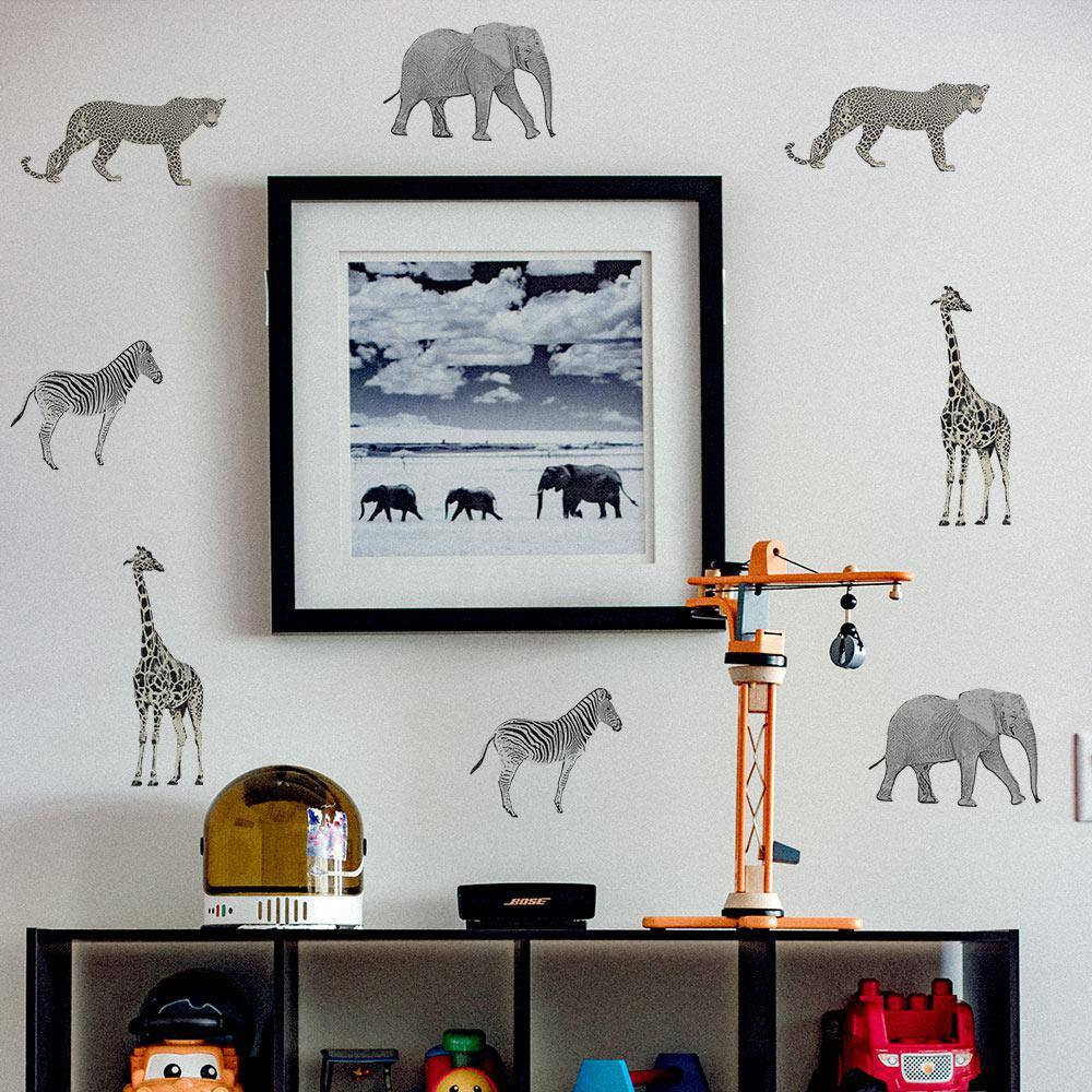 Tempaper Safari Animals Peel and Stick Wall Decals (Set of 4)