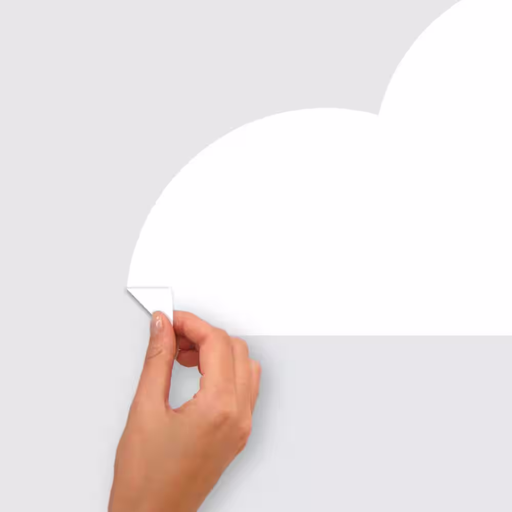 RoomMates White Cloud Headboard XL Giant Peel and Stick Wall Decal