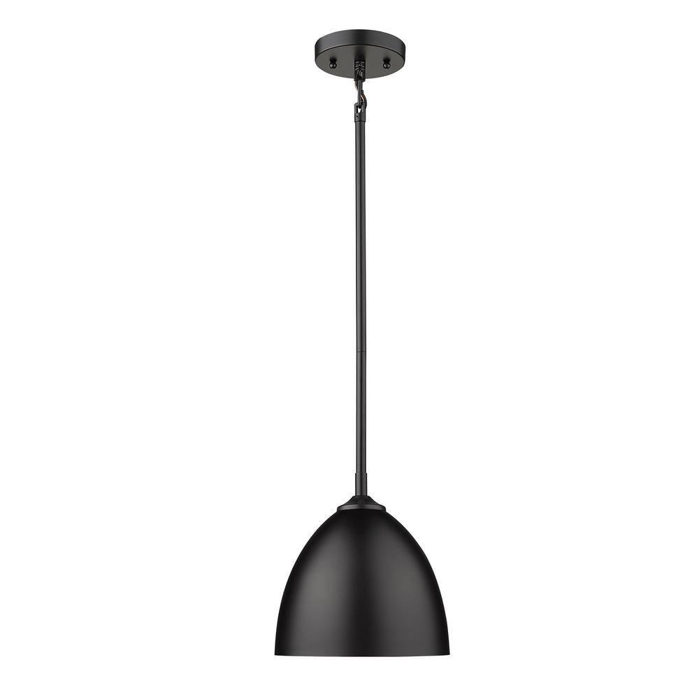 Golden Lighting Zoey 1-Light Matte Black Standard Pendant