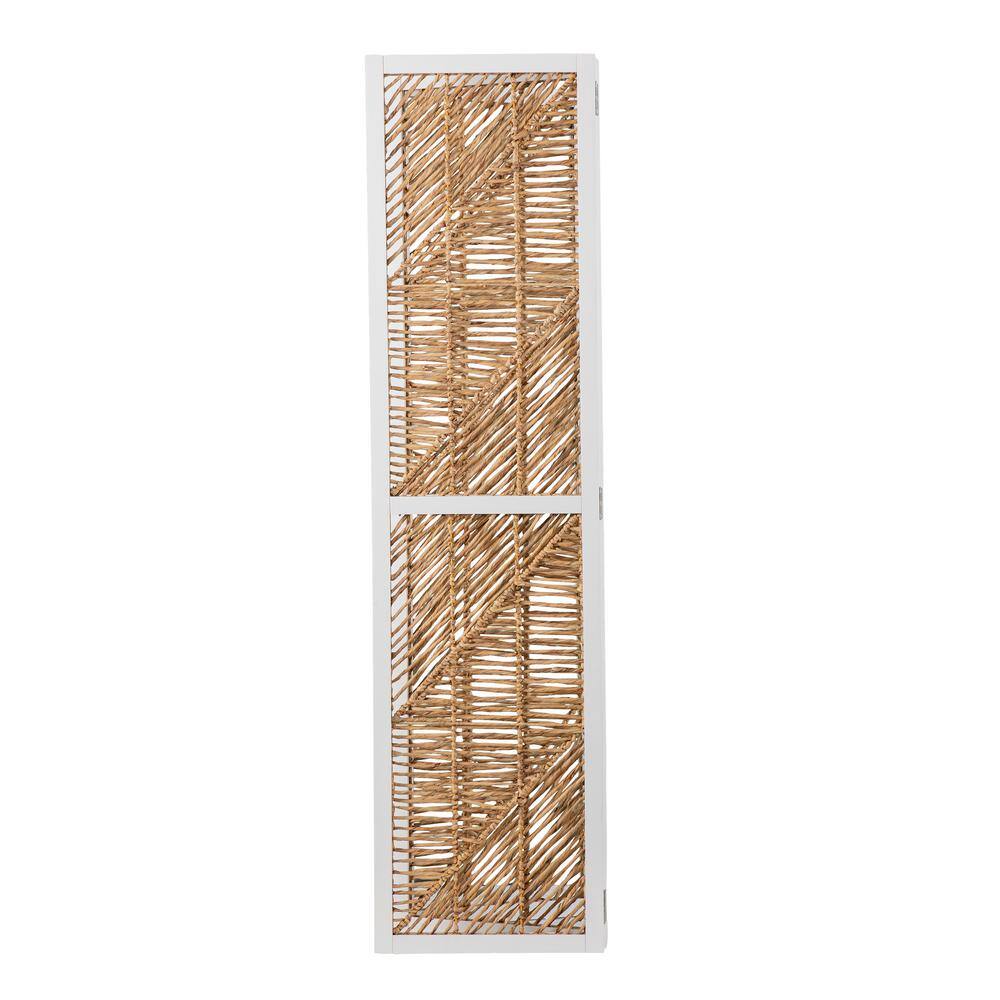 Southern Enterprises Quigley White Wood Woven Room Divider