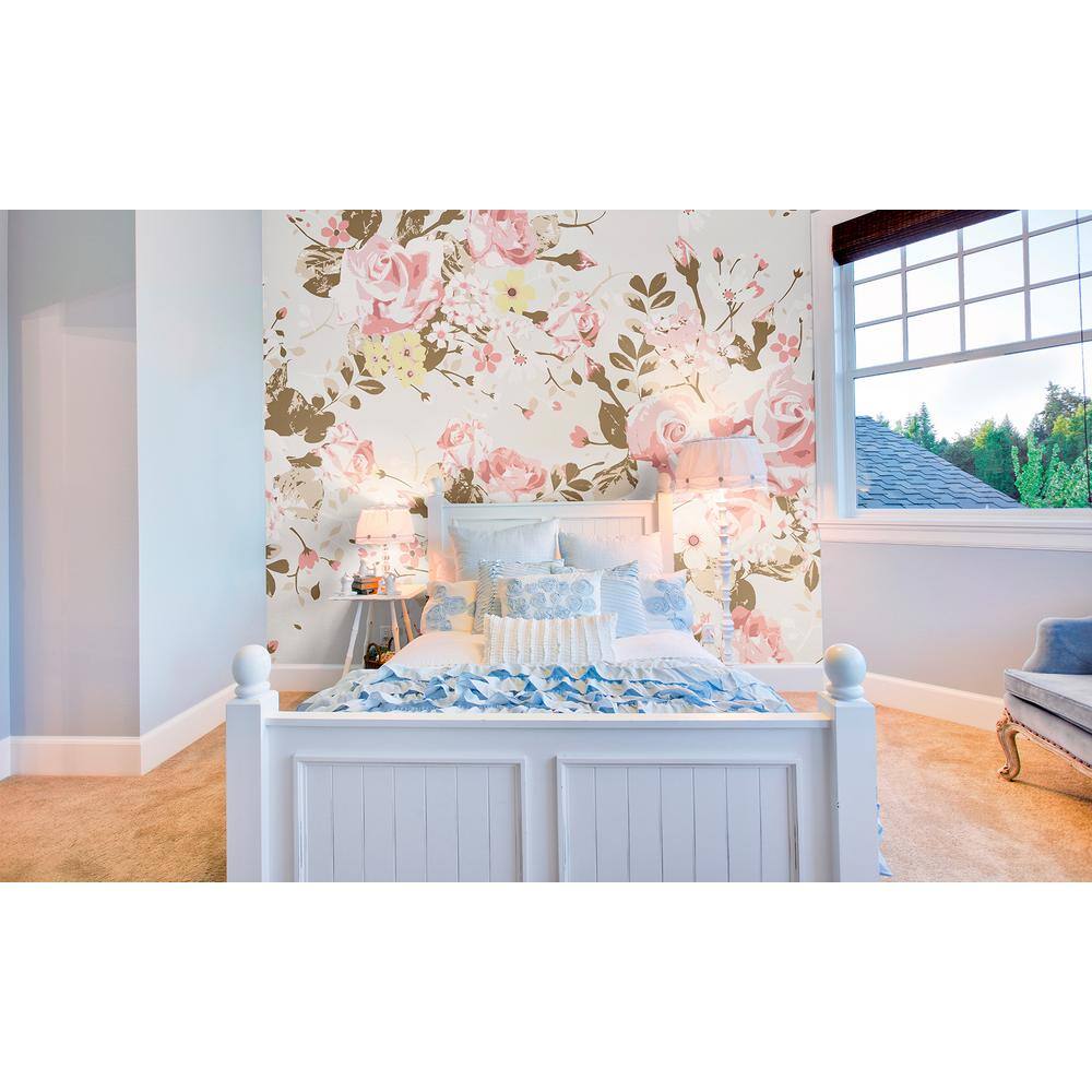 OhPopsi Vintage Rose Pattern Wall Mural