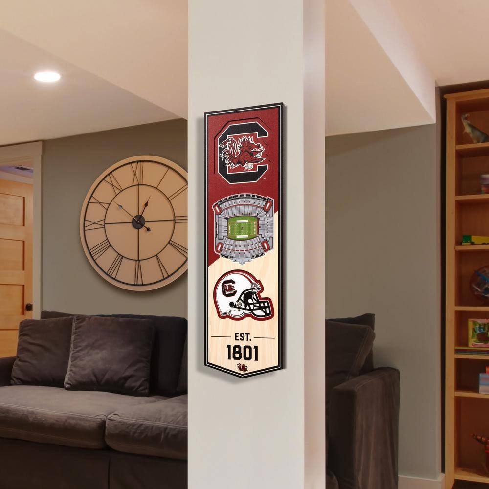 YouTheFan NCAA South Carolina Gamecocks 6 in. x 19 in. 3D Stadium Banner-Williams-Brice Stadium