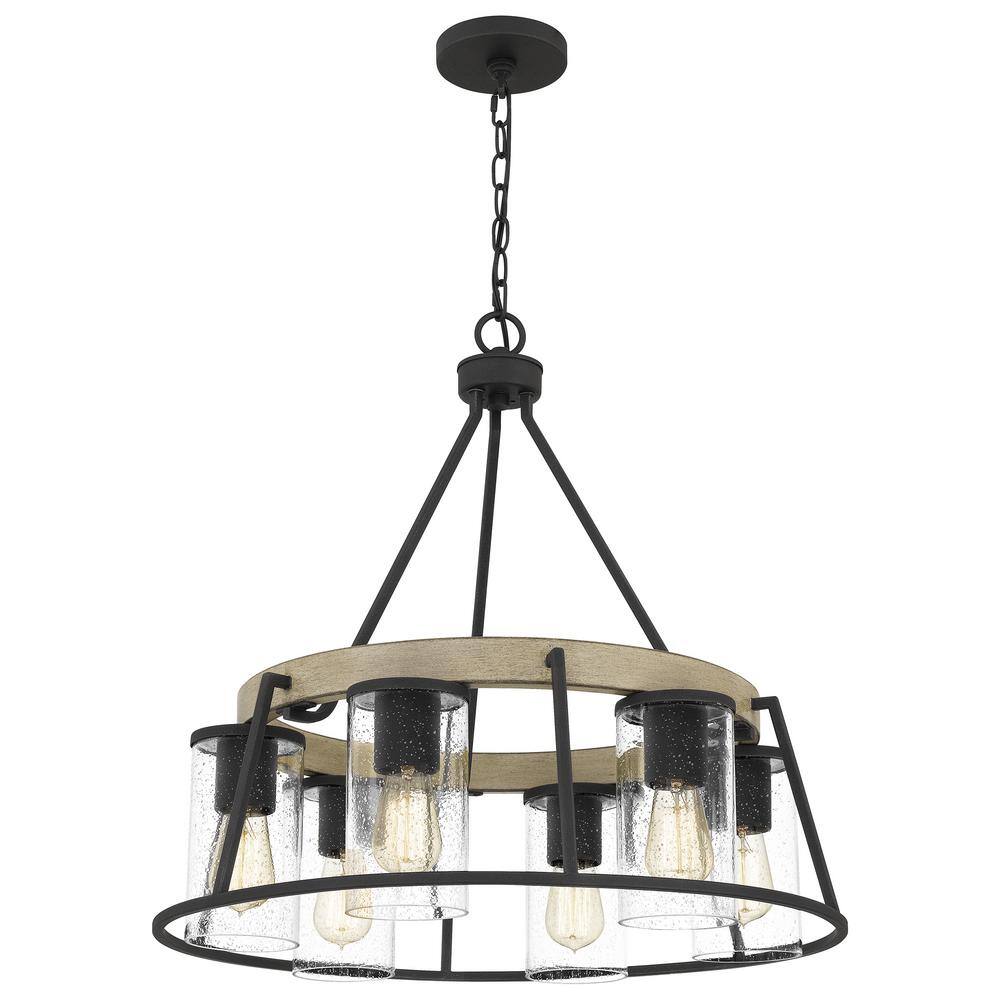 Quoizel Brockton 6-Light Grey Ash Outdoor Chandelier