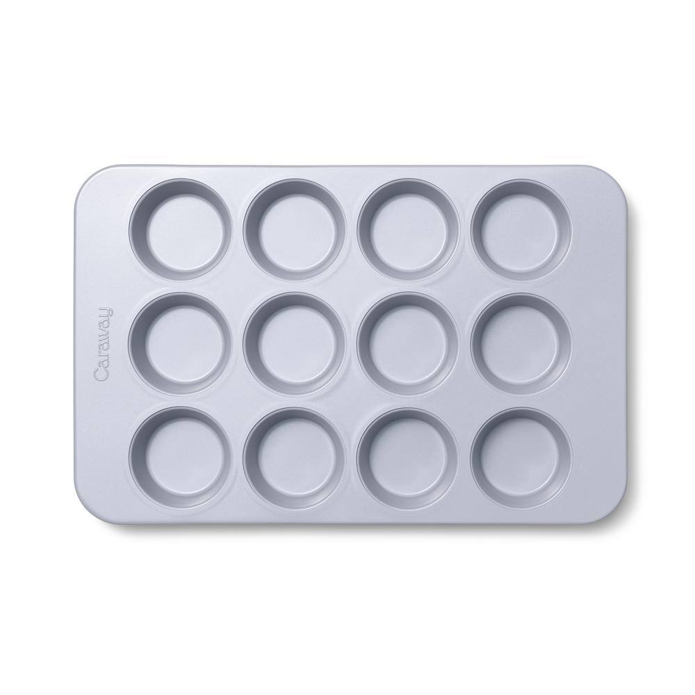 CARAWAY HOME Non-Stick Ceramic Muffin Pan in Gray