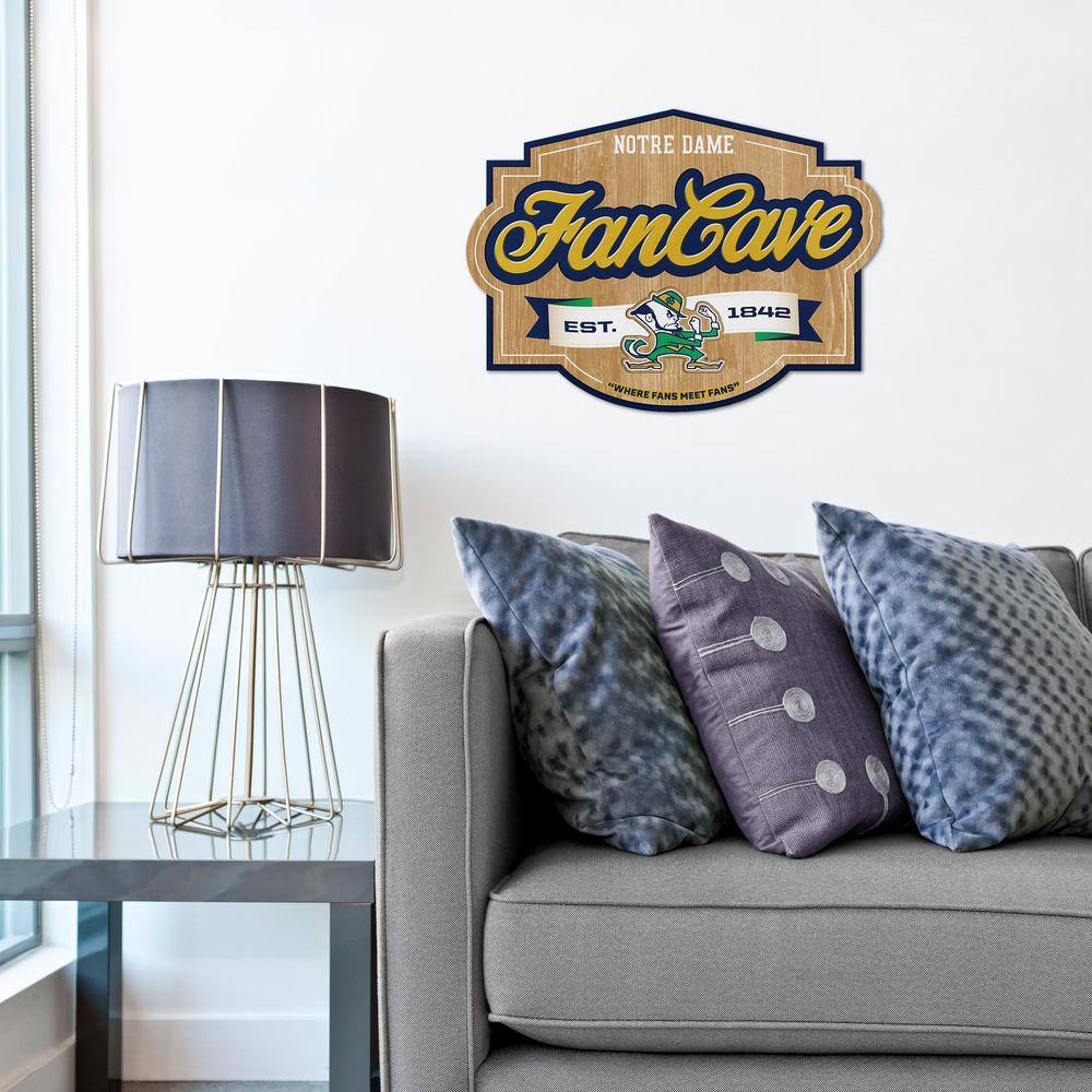YouTheFan NCAA Notre Dame Fighting Irish Fan Cave Decorative Sign