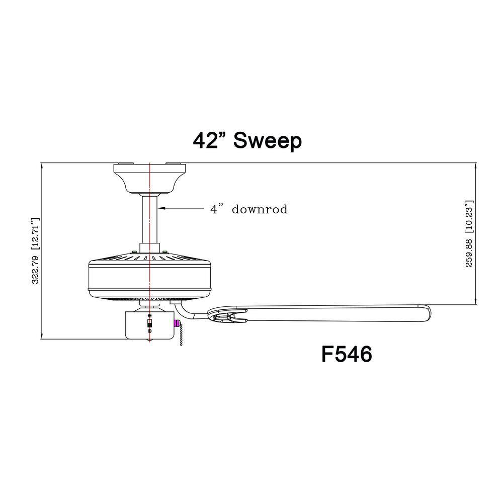 MINKA-AIRE Contractor 42 in. Indoor Brushed Steel Ceiling Fan