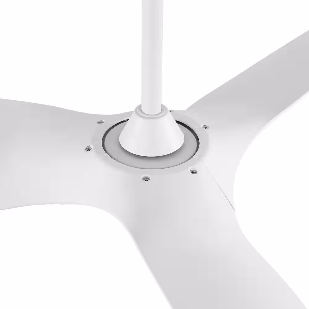 None 52 in. 6 fan speeds Matte White Ceiling Fan With 3 Blade