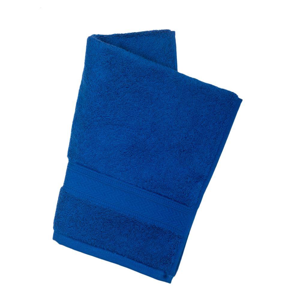 None Zero Twist 3-Piece Cobalt Blue 100% Cotton Bath Towel Set