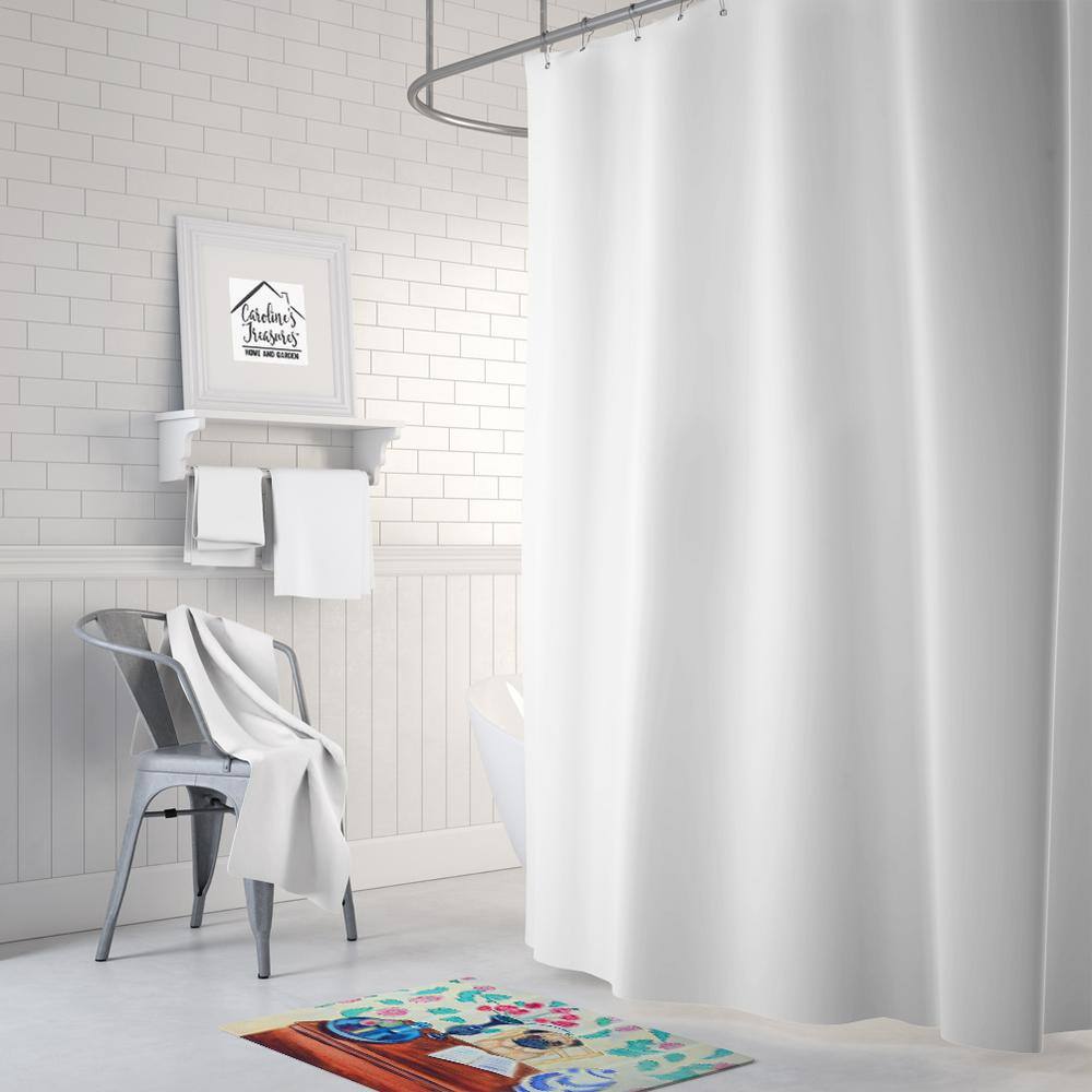 Caroline's Treasures 19 in. x 27 in. Pug Machine Washable Memory Foam Mat