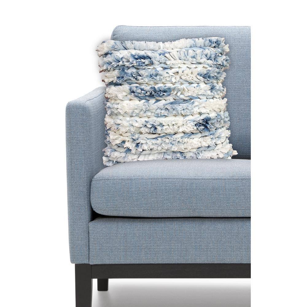 Vibhsa Multi Colored 20 in. x 20 in. Fluffy Decorative Throw Pillow for Couch Handloom Woven