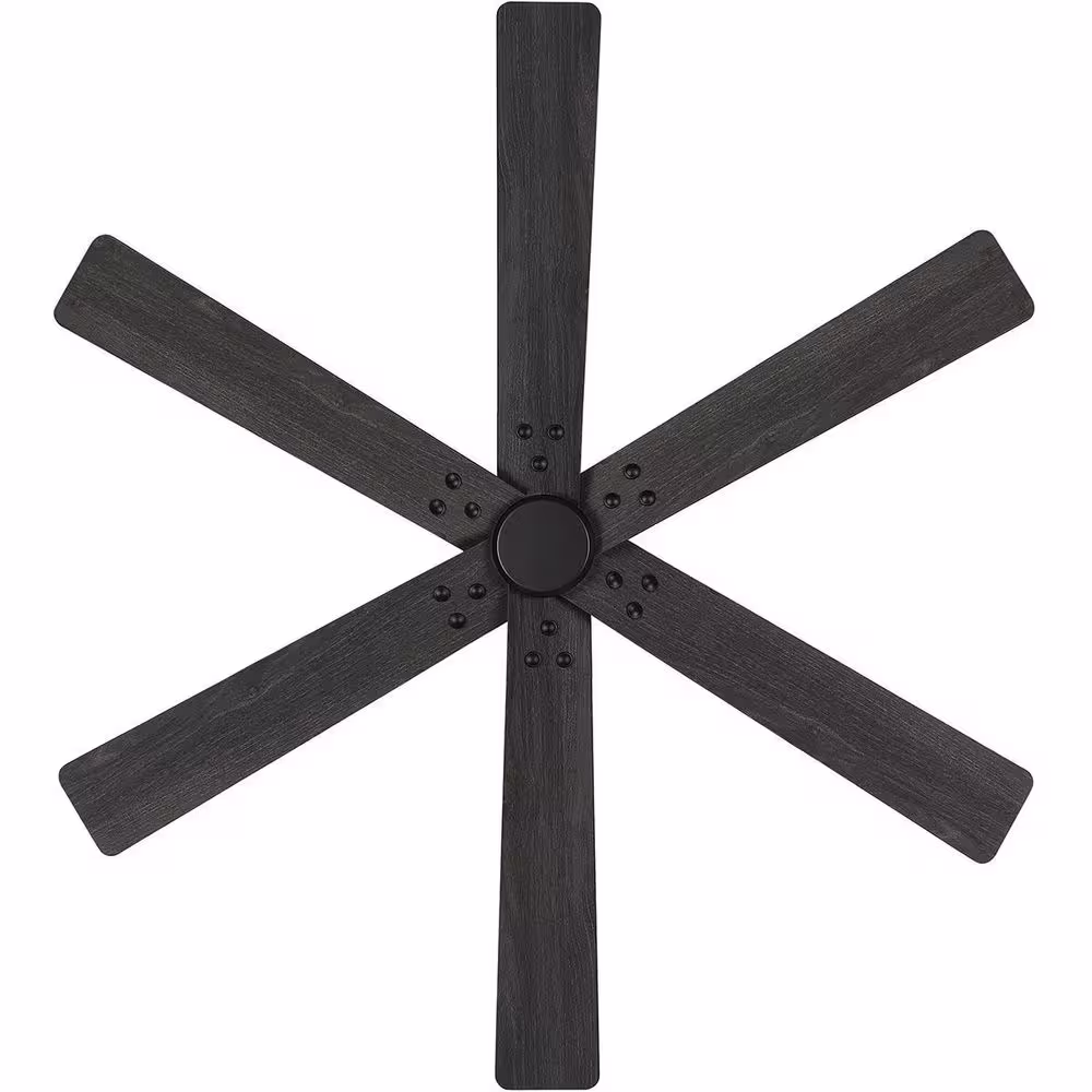 Home Decorators Collection Cortaine 54 in. Indoor/Outdoor Matte Black Ceiling Fan with DC Motor and Remote Control Included