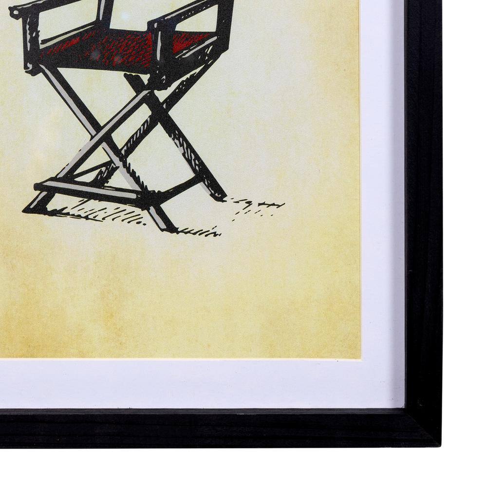 Stratton Home Decor Movie Director's Chair Framed Graphic Print Decorative Sign Under Glass Wall Decor