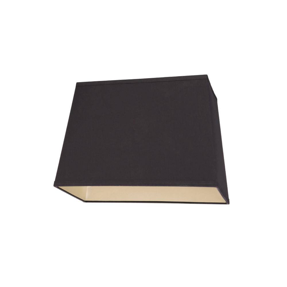 Aspen Creative Corporation 14 in. x 10 in. Black and Gold Inside Hardback Rectangular Lamp Shade