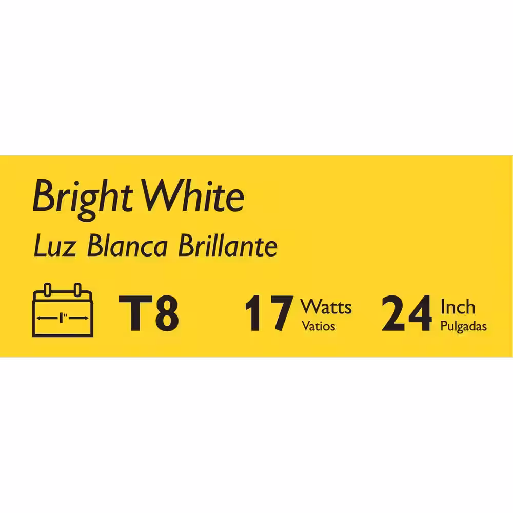Philips 17-Watt 2 ft. Linear T8 ALTO Fluorescent Tube Light Bulb Bright White (3000K) (1-Pack)