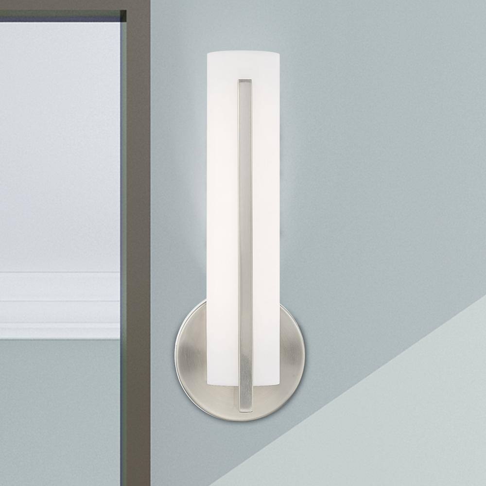 Livex Lighting Visby LED Light Brushed Nickel ADA Wall Sconce