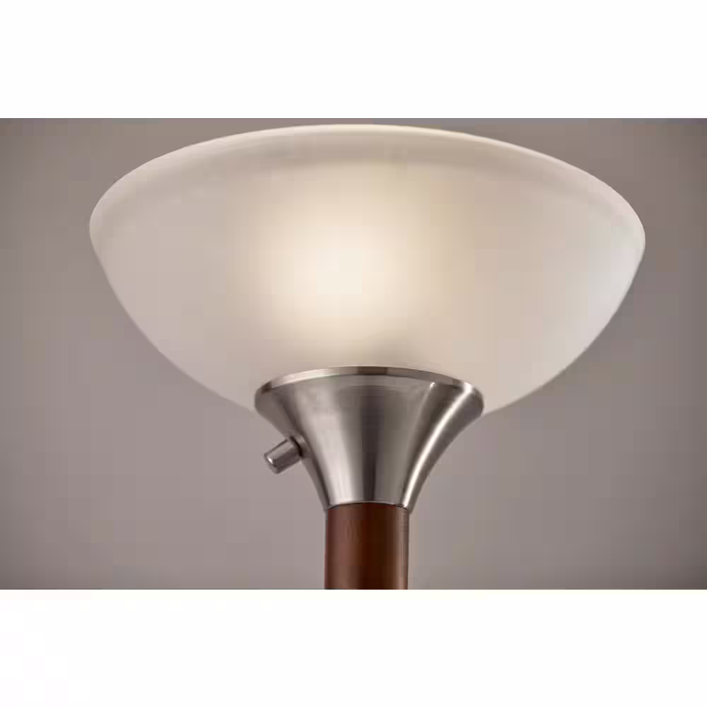 Adesso Alta 71 in. Walnut Floor Lamp