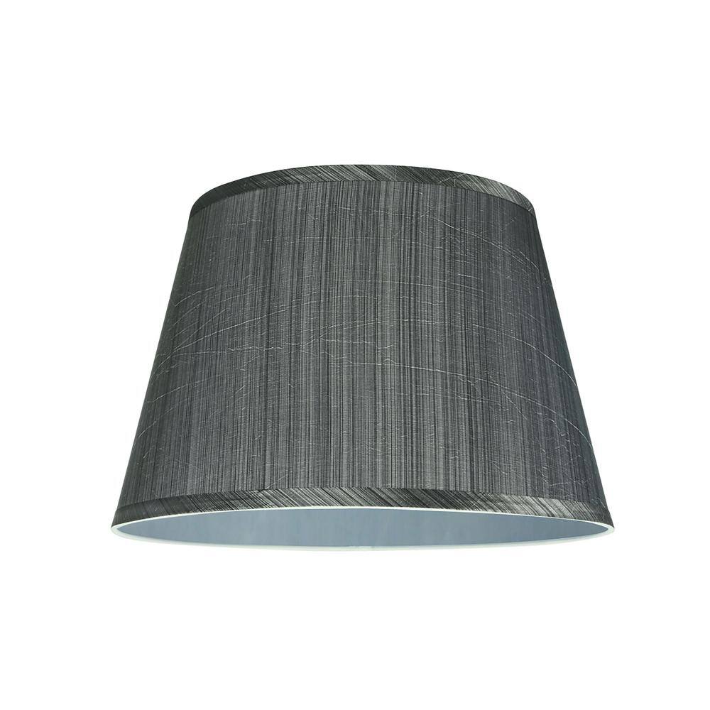 Aspen Creative Corporation 14 in. x 9-1/2 in. Grey and Black Hardback Empire Lamp Shade