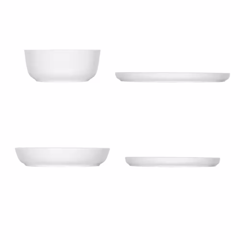 TABLE 12 16-Piece Natural White Bone China Dinnerware Set (Set for 4)