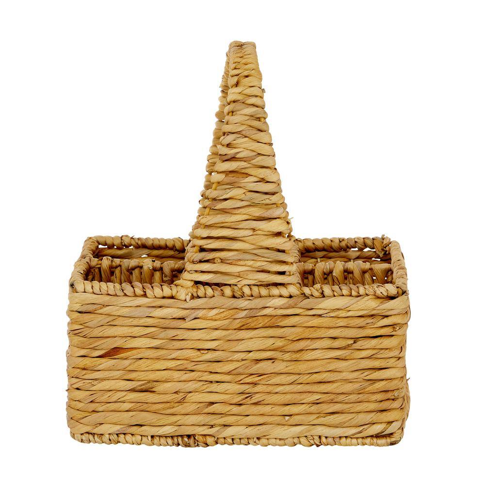 Litton Lane Brown Natural Waterhycinthia Storage Basket