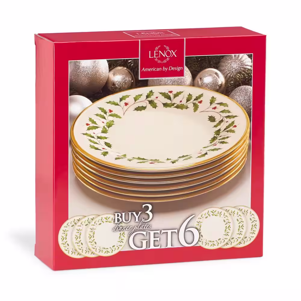 Lenox Holiday 6-Piece Seasonal Ivory Bone China Dinnerware Set (Service for 6)
