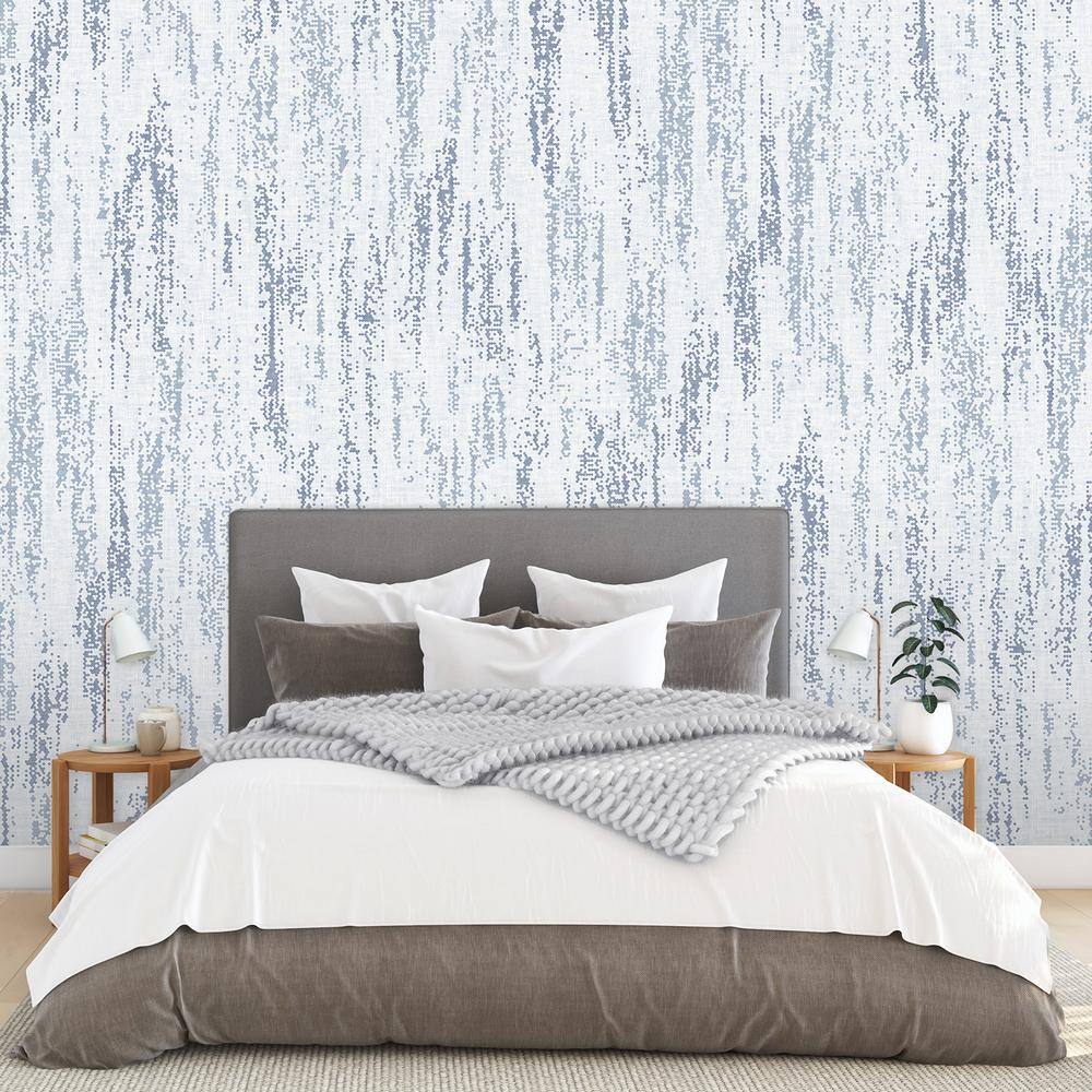 None Ocean Blue Rainfall Abstract Wall Mural