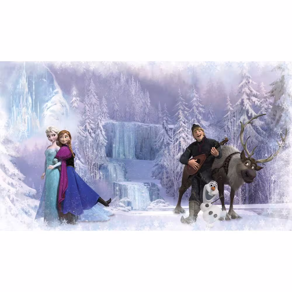 RoomMates 72 in. x 126 in. Disney Frozen Chair Rail Pre-Pasted Wall Mural
