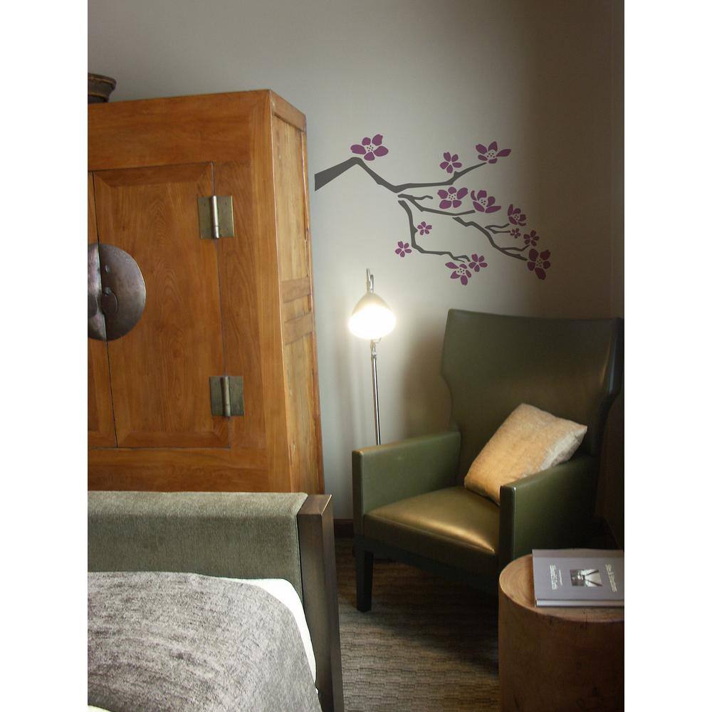 Stencil1 24 in. Cherry Blossom Branch Stencil