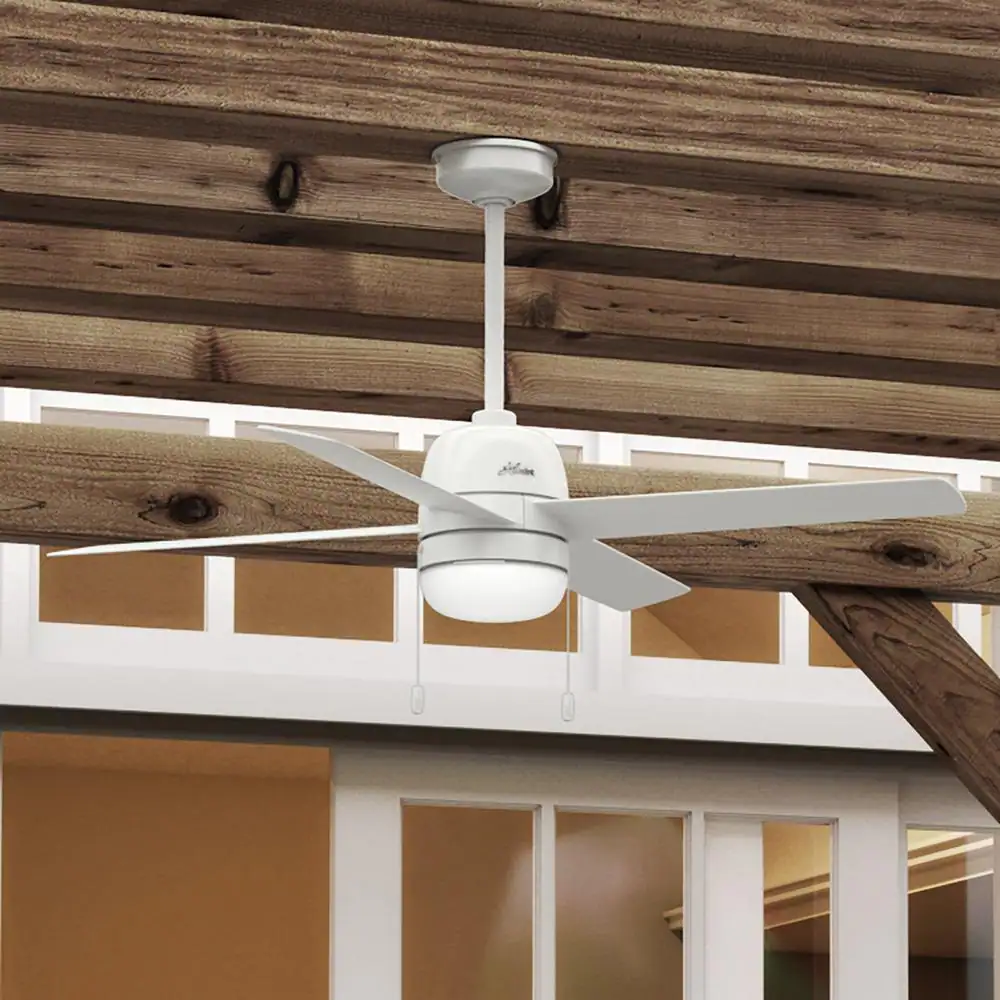 Hunter Orsini 52 in. LED Indoor/Outdoor Fresh White Ceiling Fan with Light Kit