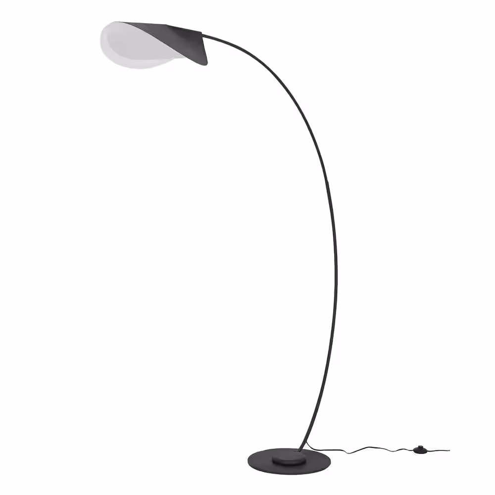 None Leora 72 in. Matte Black Floor Lamp