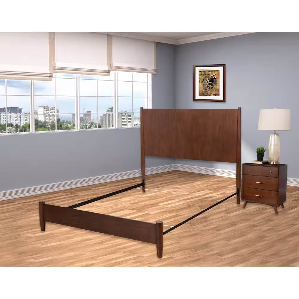 Hollywood Bed Frame Black Adjustable Bedframe Headboard Footboard Hook on Bed Rails