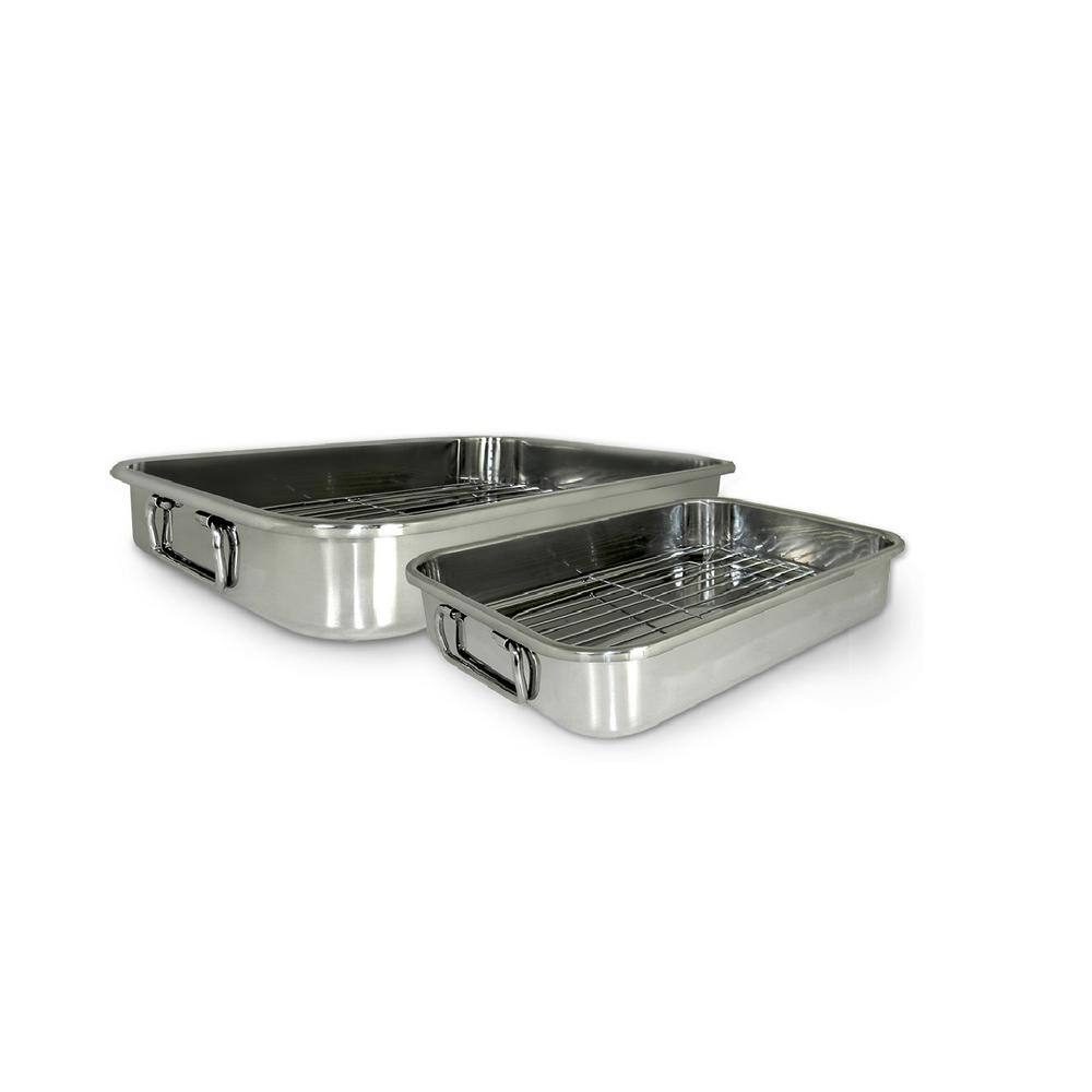 ExcelSteel 4-Piece All-In-One Lasagna Pan and Roaster with Rack