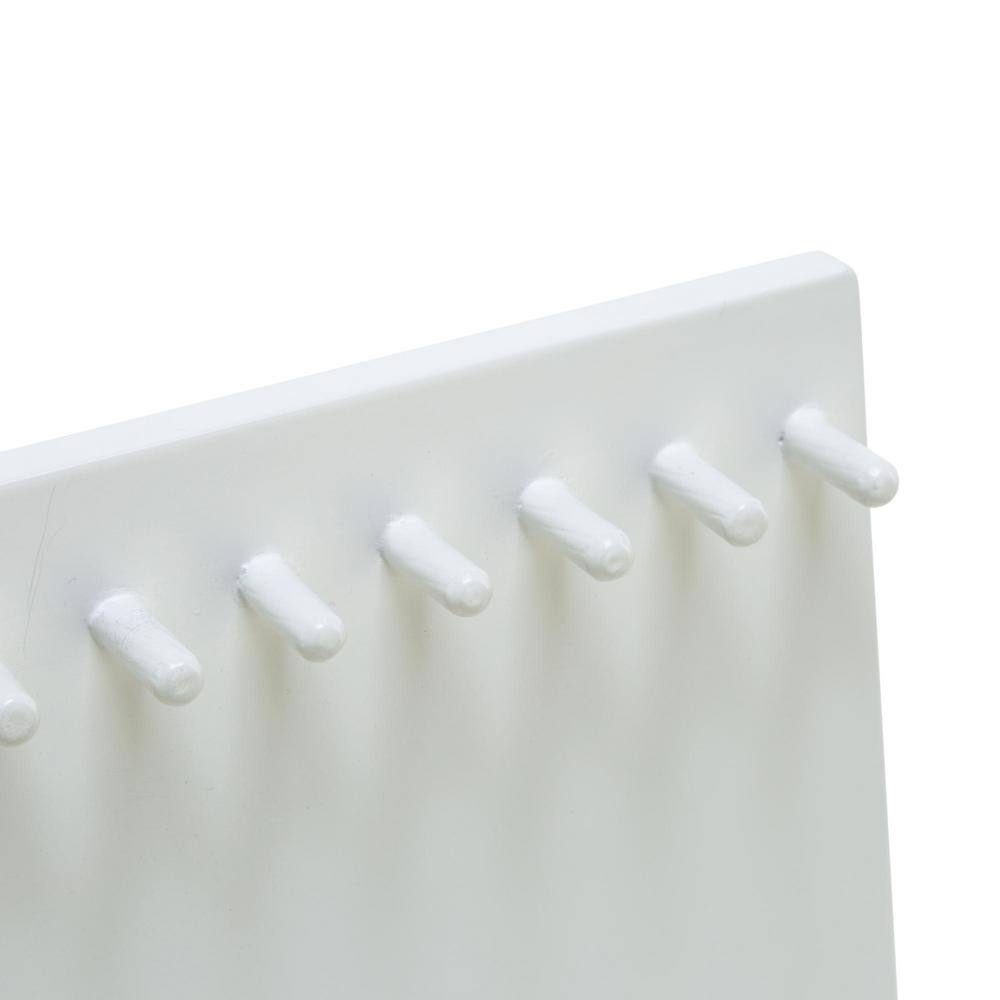 TRIPAR INTERNATIONAL, INC. 18 in. White Wood Jewelry Holder with 10-Pegs