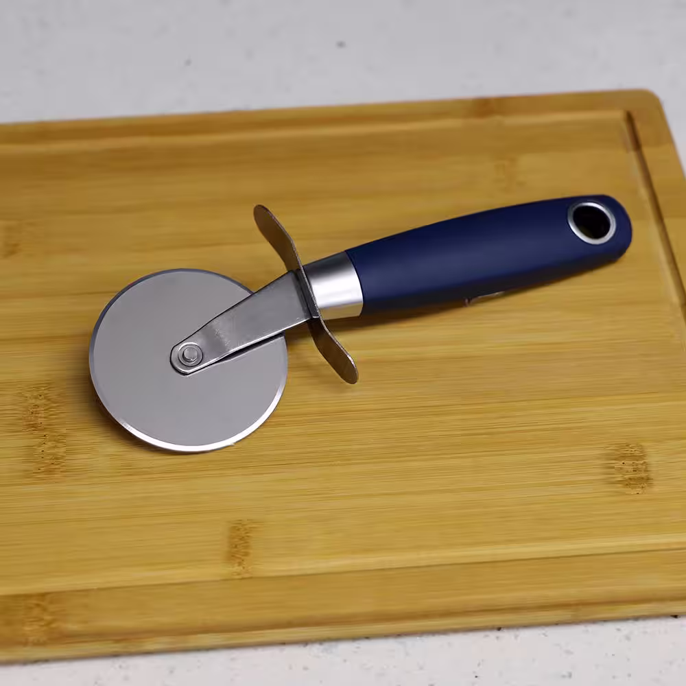 Home Basics Meridian Indigo Stainless Steel Pizza Cutter