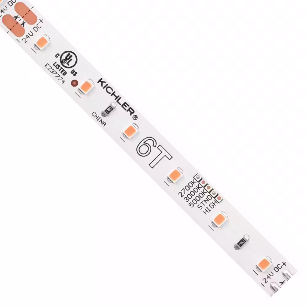 KICHLER 6T 100 ft. 2700K LED White Standard Output Under Cabinet Strip Light