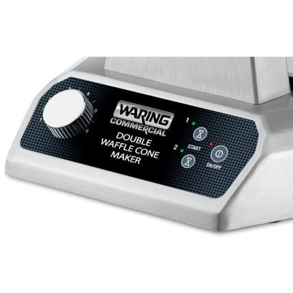 None 120-Volt 1400-Watts Silver Heavy-Duty Double Vertical Waffle Cone Maker