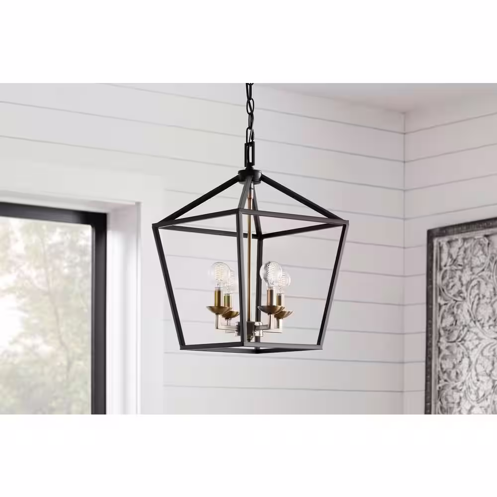 EcoSmart 60-Watt Equivalent G16.5 Dimmable Fine Bendy Filament LED Vintage Edison Light Bulb Warm White (2-Pack)