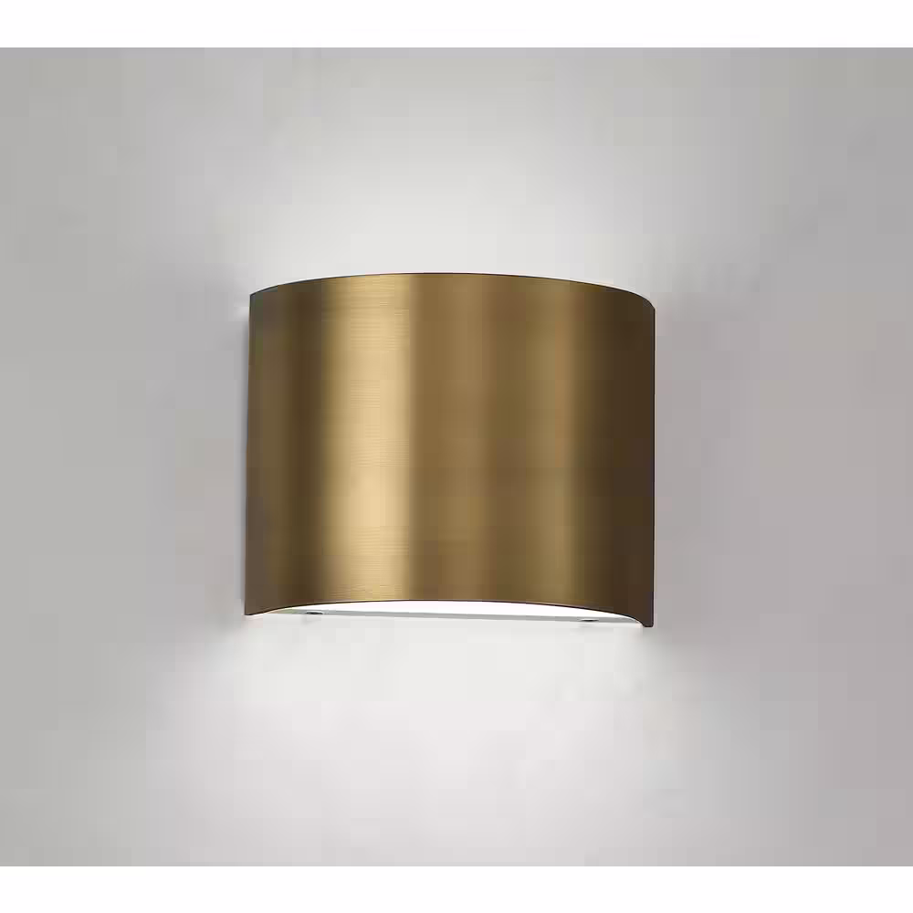 WAC Lighting Pocket 7 in. Aged Brass LED Vanity Light Bar and Wall Sconce, 3000K