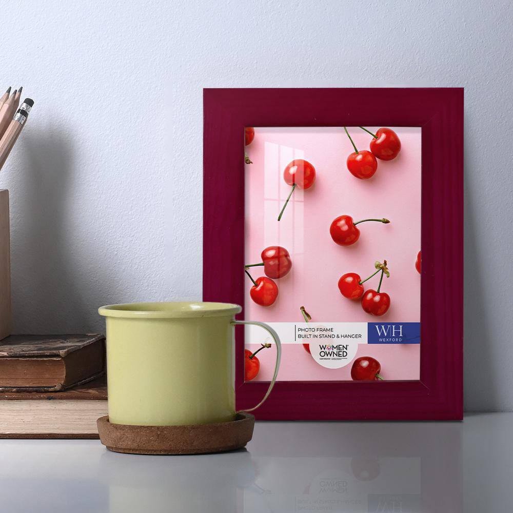 None Woodgrain 3.5 in. x 5 in. Cherry Red Picture Frame