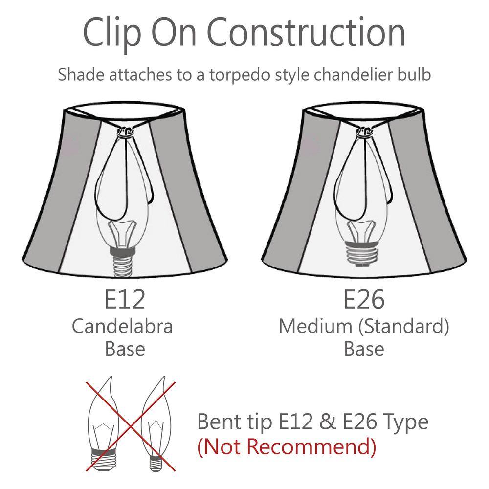 Aspen Creative Corporation 6 in. x 5 in. Off White Bell Lamp Shade (2-Pack)