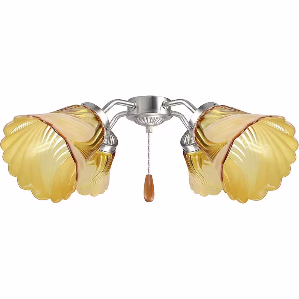 None 2-1/8 in. Fitter x Dia 4-3/4 in. x 4-7/8 in. H, 4PK - Lighting Accessory - Replacement Glass - Amber