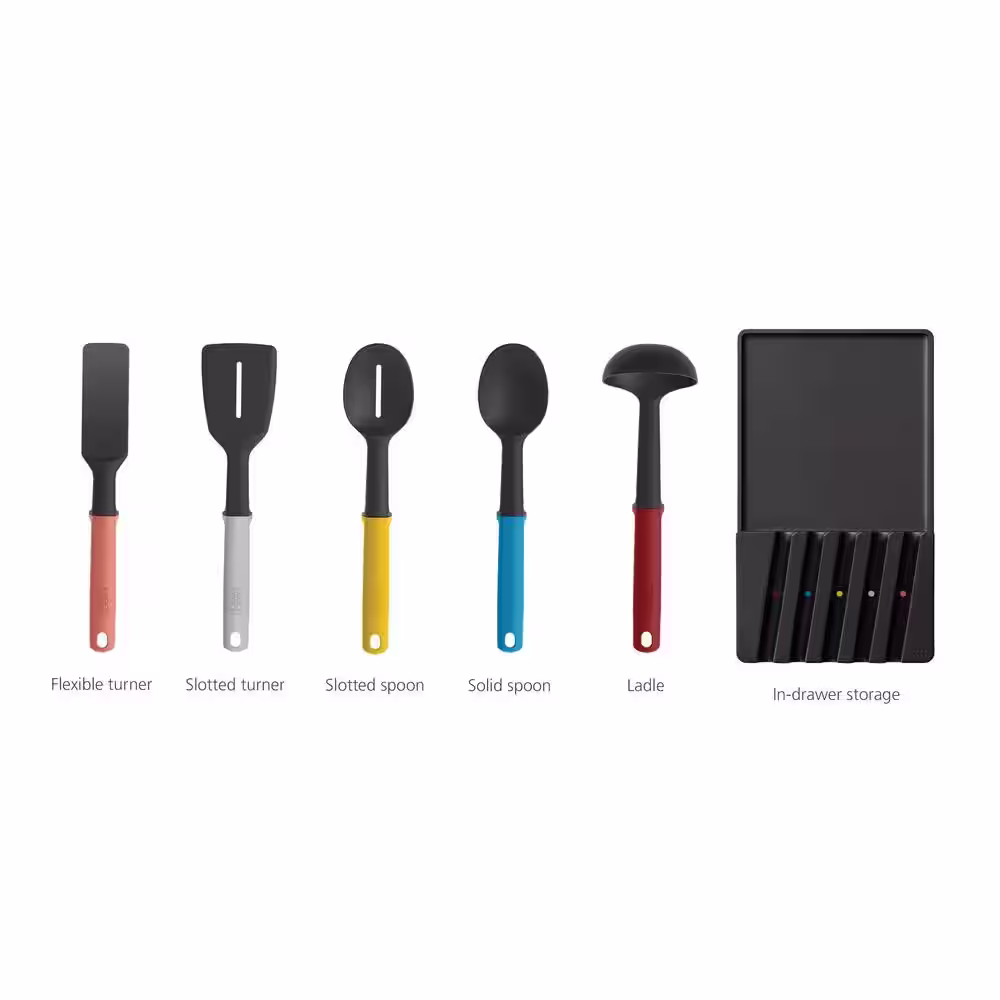Joseph Joseph Elevate 5-Piece Kitchen Utensil Set with Storage Tray
