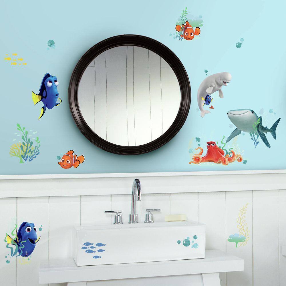RoomMates 5 in. W x 11.5 in. H Finding Dory 19-Piece Peel and Stick Wall Decal
