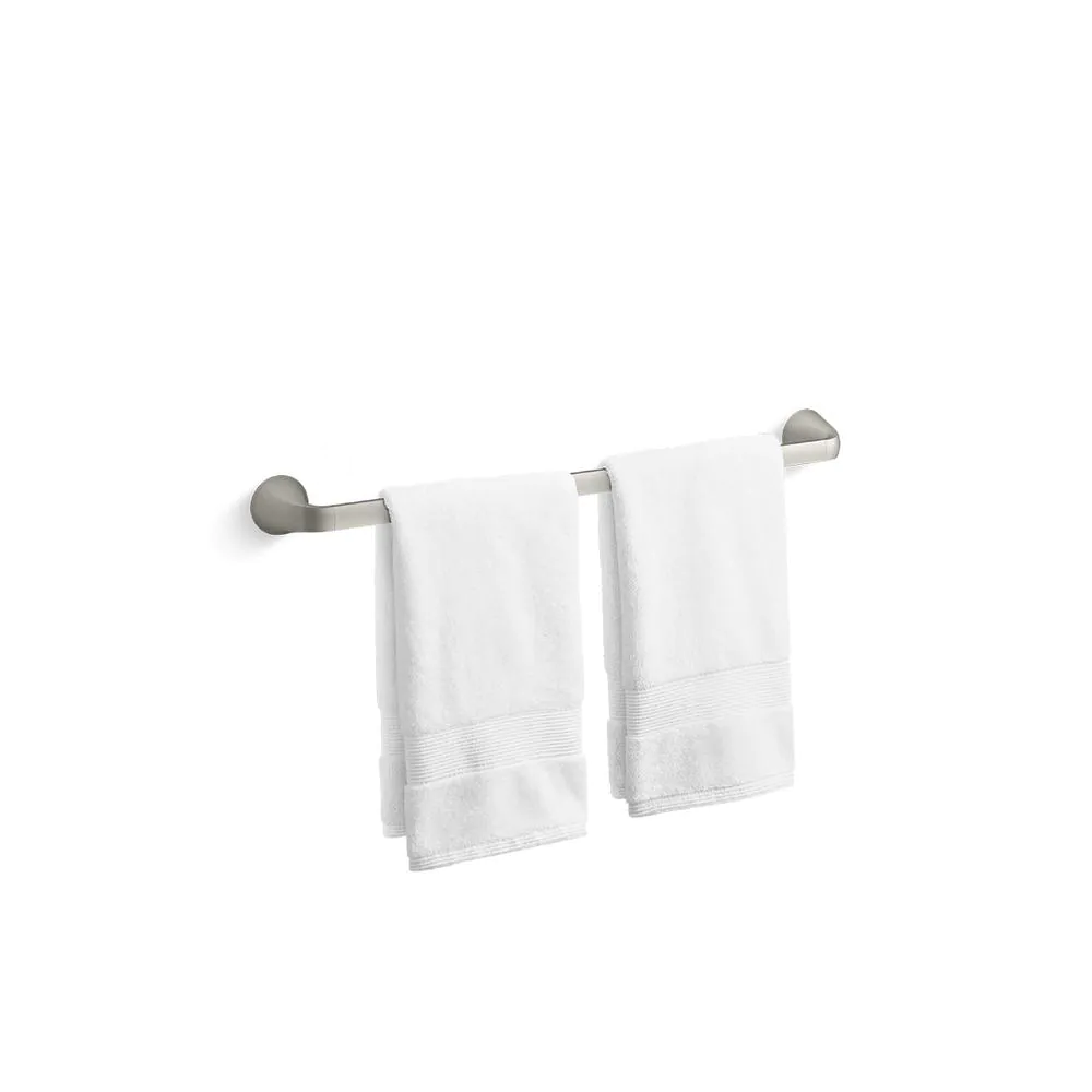 KOHLER Cursiva 24 in. Towel Bar in Vibrant Brushed Nickel